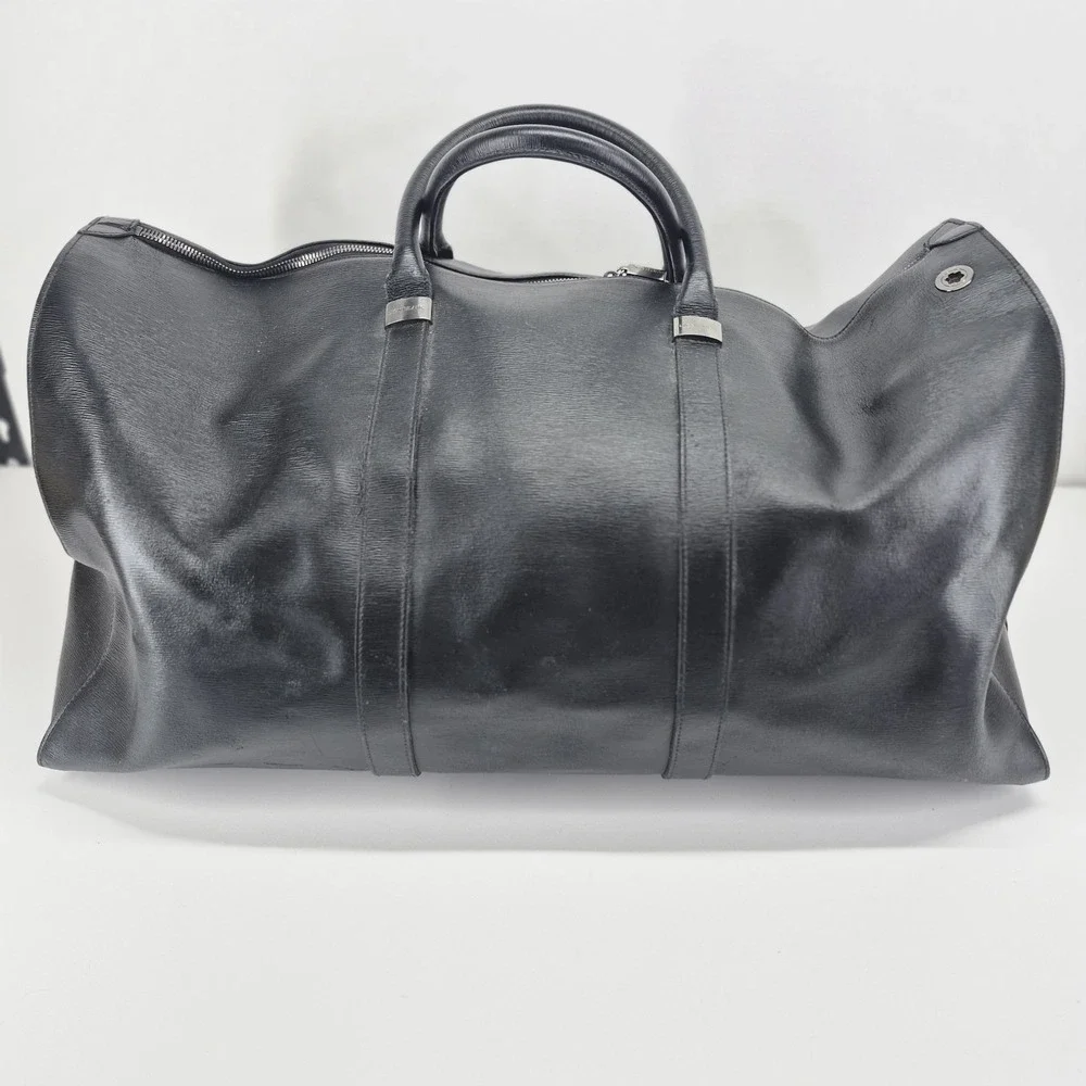 Montblanc Black Leather Duffel Bag